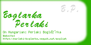 boglarka perlaki business card